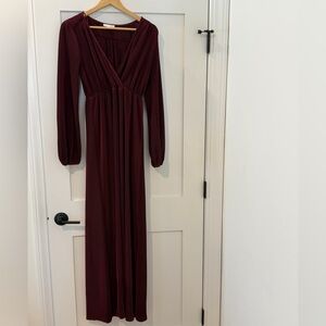 Baltic Born Deep Red Long Sleeve Dress